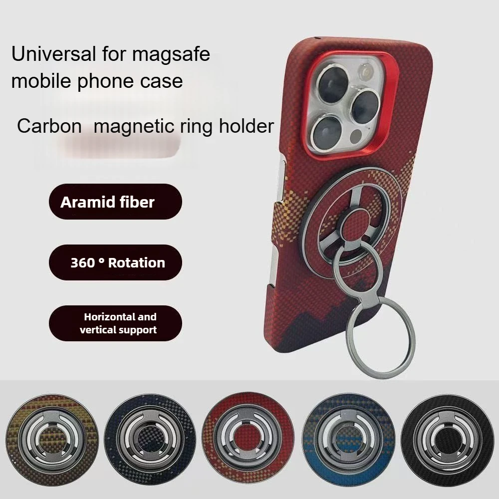 Carbon Fiber Aramid Für Magsafe Magnetische Ring Halter Magnete Finger Grip Ständer Halter Halterung