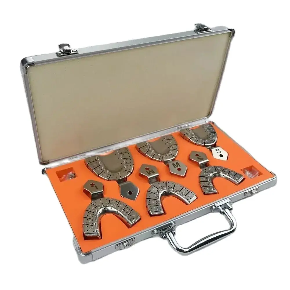 Dental Tool Dentist Impression Stainless Steel Trays Sets Equipment Autoclavable Dentist Tray Teeth Holder S/M/L