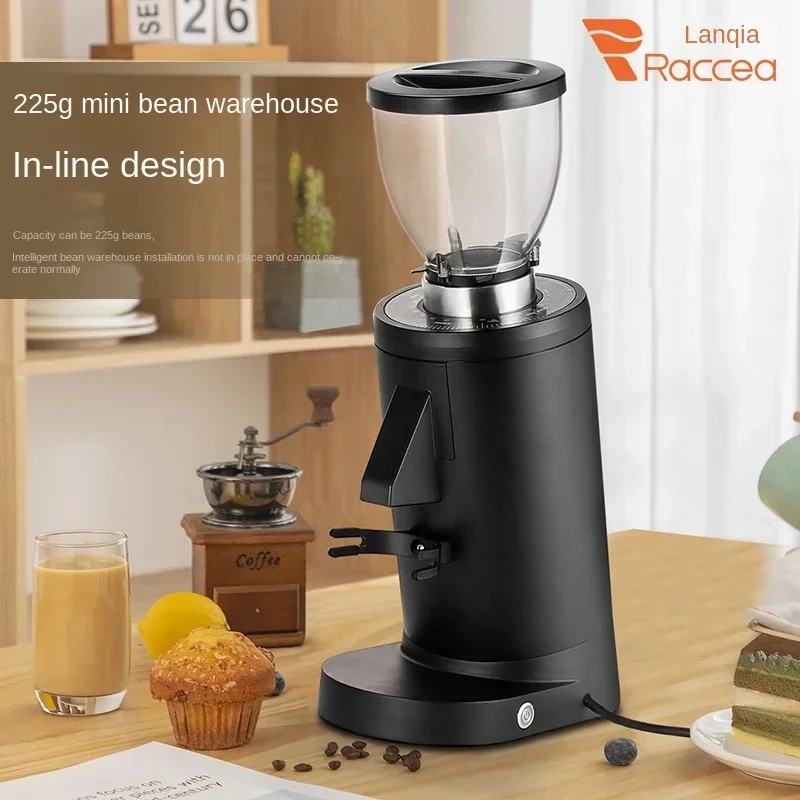 

225G Raccea DF83 Espresso Quantitative Grinder 83MM Burr Commercial Electric Coffee Bean Grinder Household Bean Beater 220V