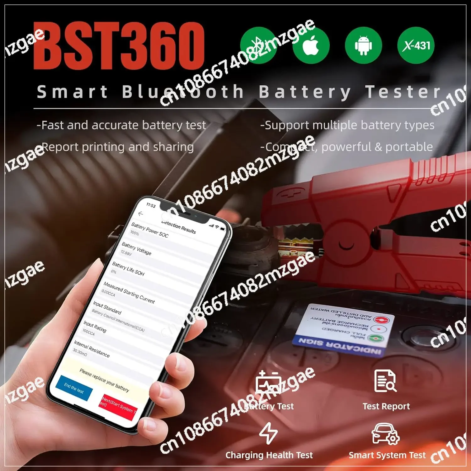 Launched The Upgraded Version of BST360 6V 12v Car Battery Tester Bluetooth Battery Load Tester Charging Start System Analyzer