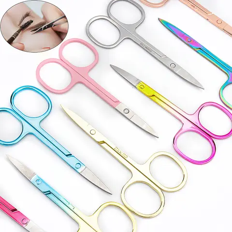 1 Pc 눈썹 가위 메이크업 속눈썹 트리머 페이셜 헤어 리무버 매니큐어 네일 큐티클 가위 미용 도구 Best5