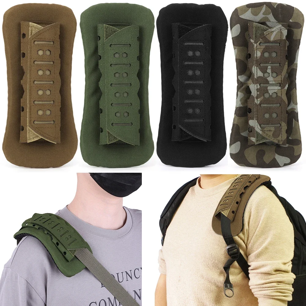 New Tactical Shoulder Pad Vest Breathable Mesh Shoulder Cushion Pad Laser Cutting Backpack Shoulder Pad Outdoor Shoulder Strap P