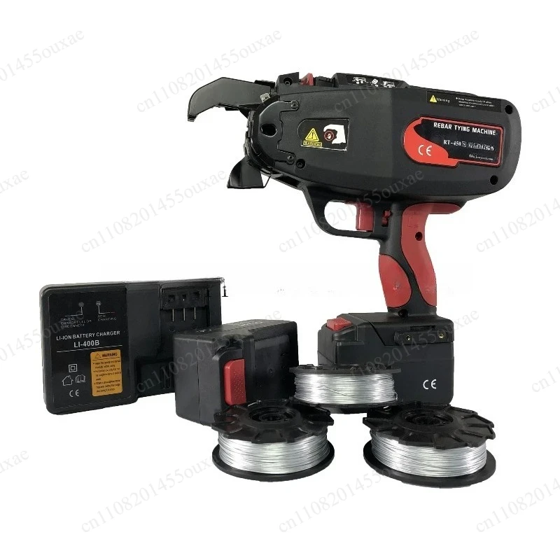 RT450S Automatic Rebar Tying Machine, 4-45mm Rebar Tier, Cordless Li-ion Battery Powered, High Efficiency for Construction Site