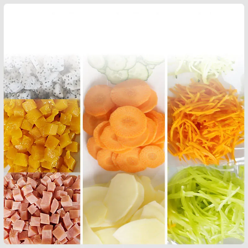 Cutter Machine Dicing Commercial Electrome Chanical Small Multi-functional for Radish Cucumber Potato Slices Grain Vegetable