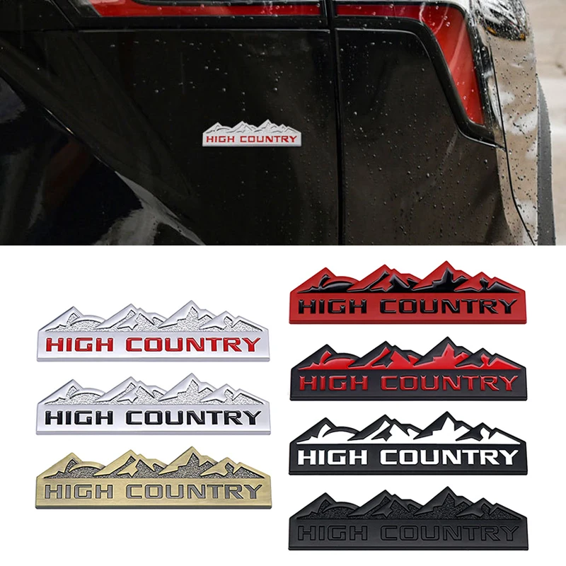 3D Metal HIGH COUNTRY Emblem Logo Badge Car Body Stickers For Jeep Wrangler Raptor FJ Prado Patriot Grand Cherokee Accessories