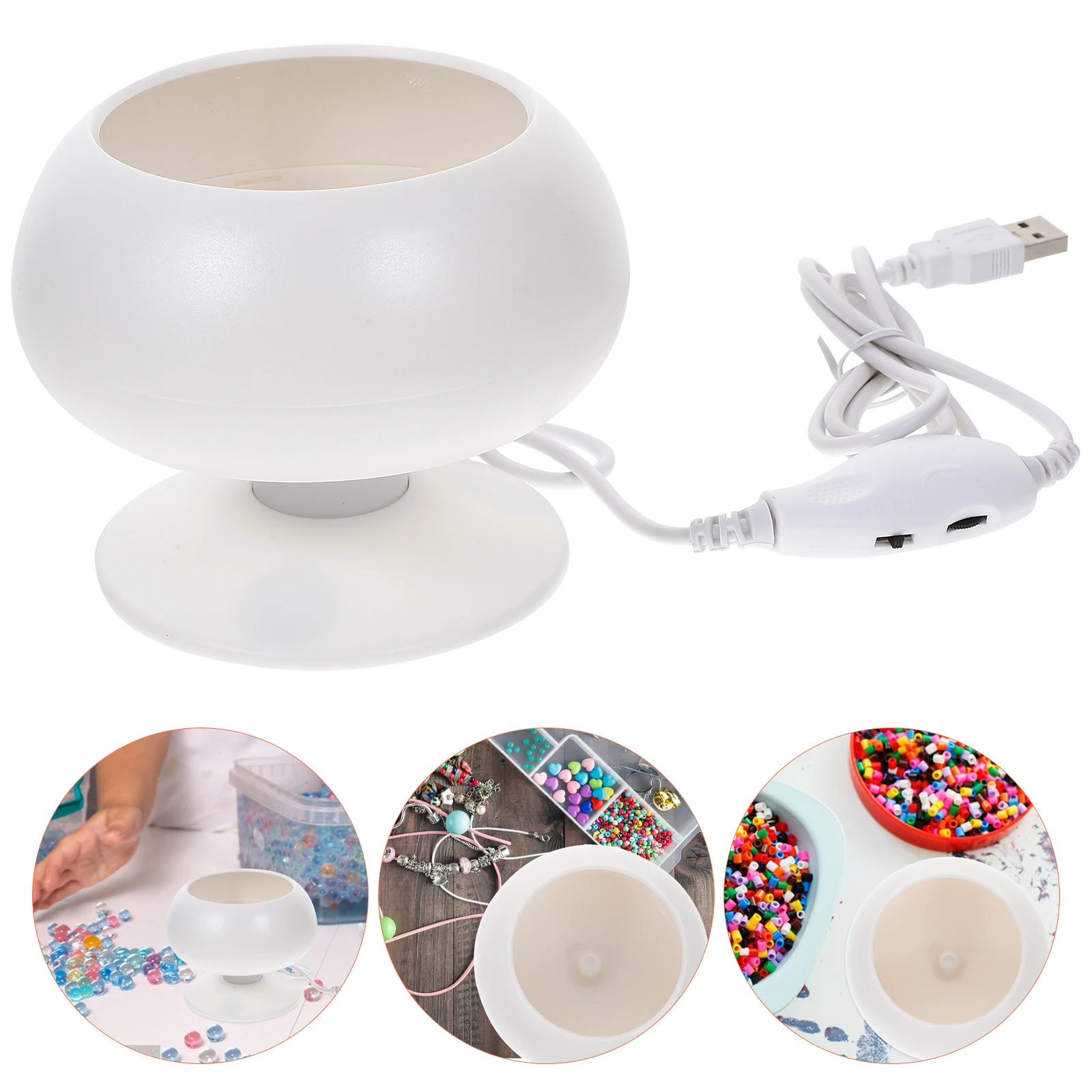 Electric Beading Usb Bead Spinner Kit Spinner DIY Crafts USB Kit Jewelry Making Tool Bead Stringing ABS Durable Portable Set