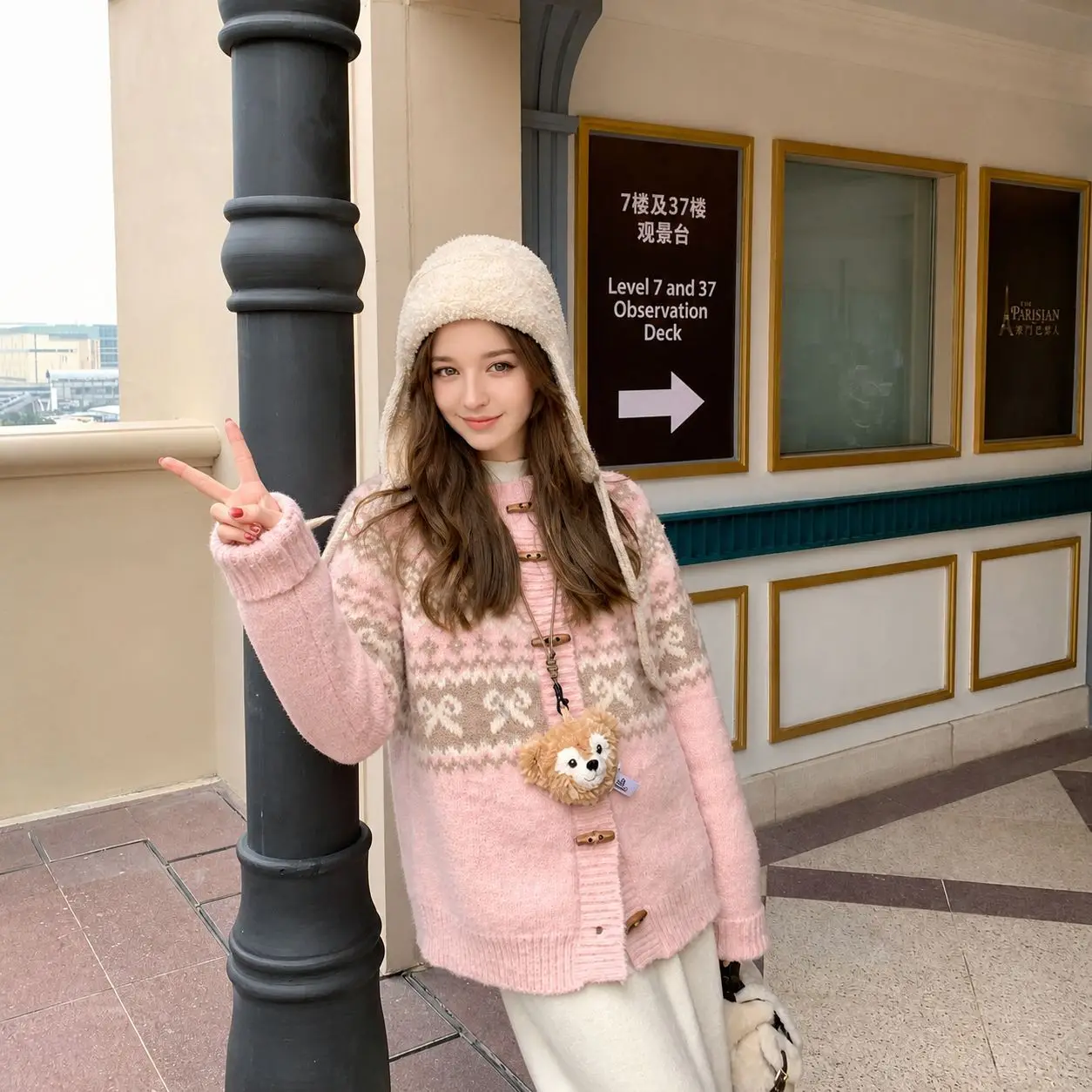 Harajuku Vintage Black Fair Isle Single Shoulder Knit Cardigan Women Jacquard Long Sleeve Loose Korean Fall Winter Sweater Coat