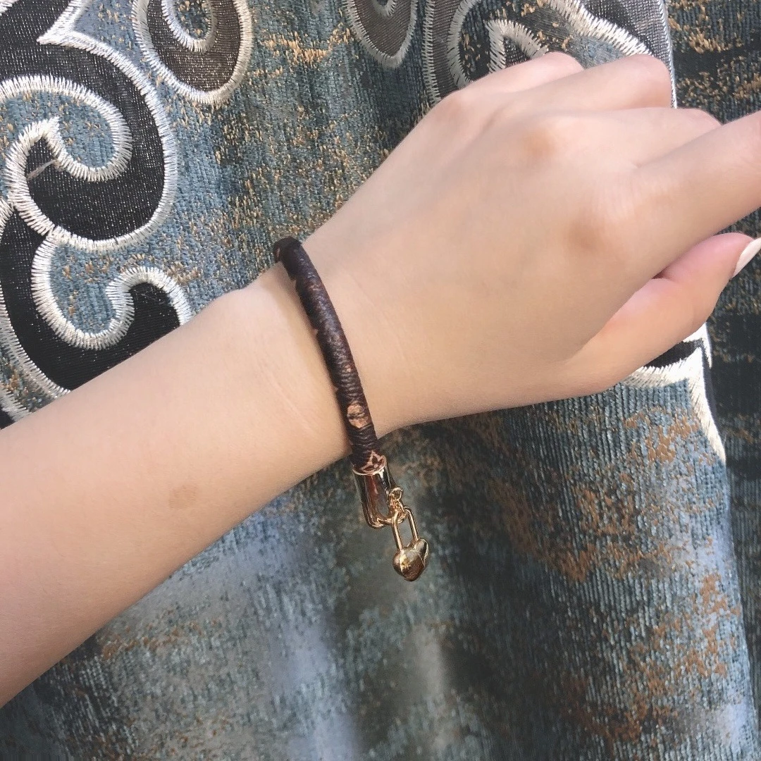 

2025 New Arrival! Leather Cord Bracelet with Metal Charm