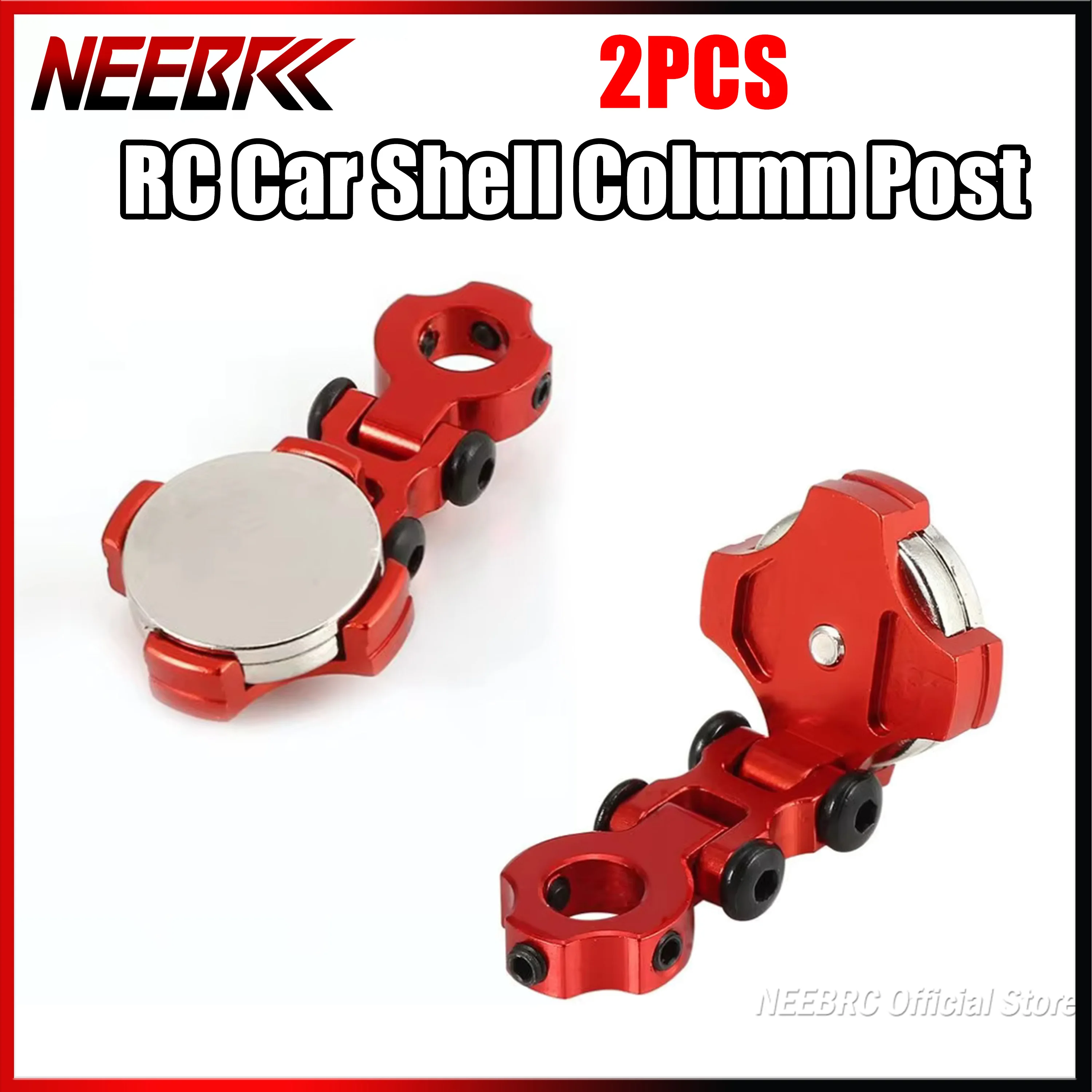 2pcs 1/10 RC Crawler Car Metal Adjustable Magnetic Stealth Invisible Shell Column Body Post Mount for SCX10 TRX Model Spare Part