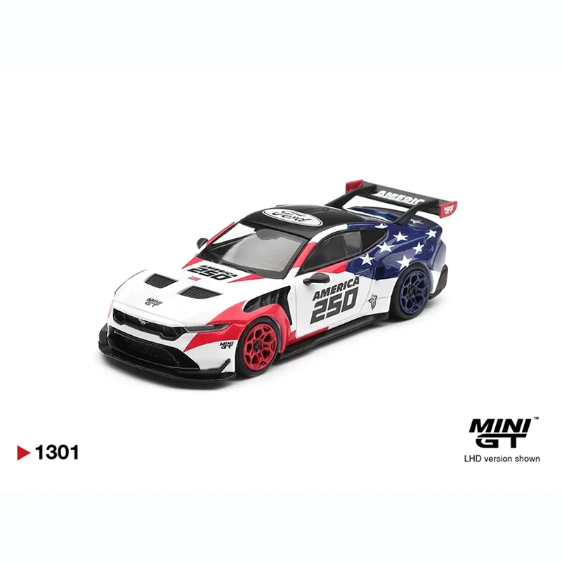 MINIGT 1:64 Scale 1301# Mustang GTD 250 Alloy Car Model Unique Gift Desktop Ornament Static Display Collectibles Toy