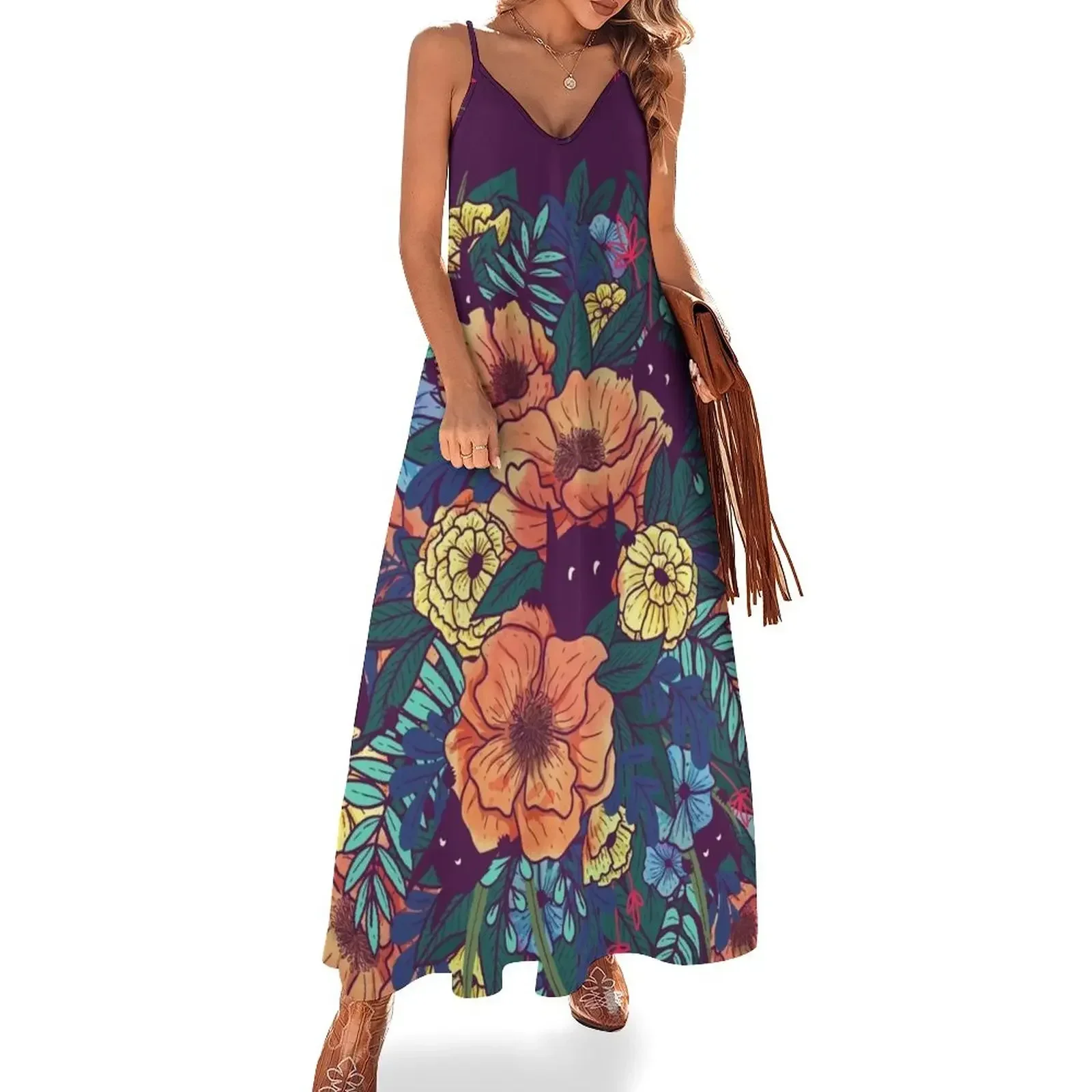 

Wild Flowers Sleeveless Dress women dresses Party dresses dresses summer woman 2025 Dress