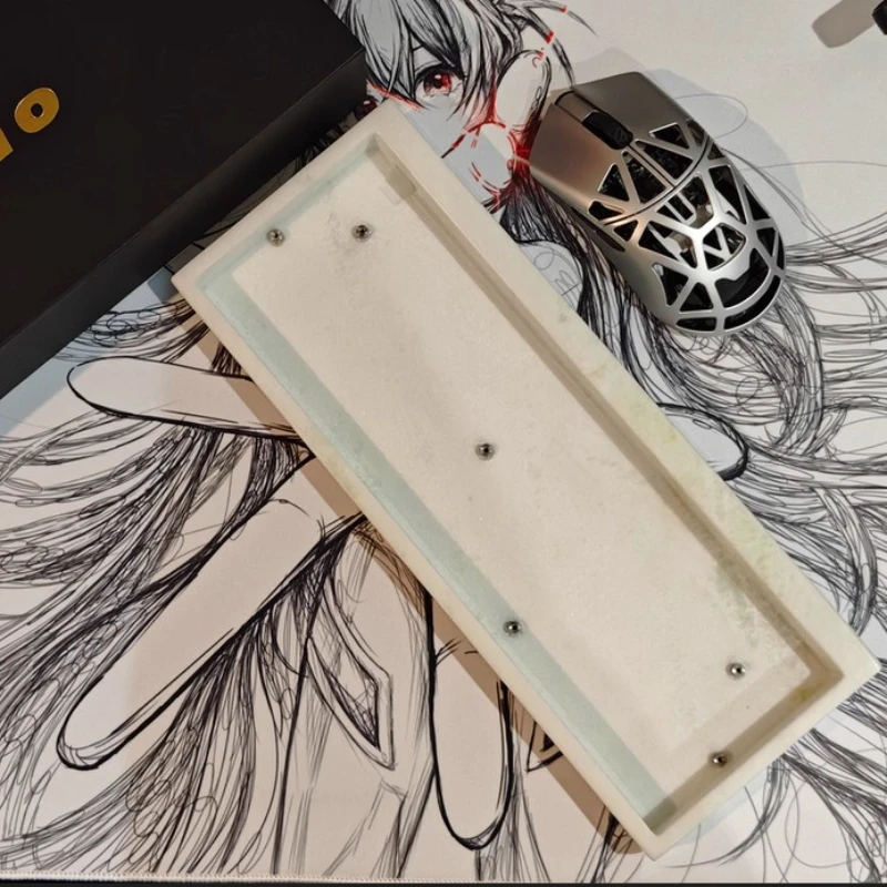 Stone60 Natural Marble Keyboard Shell Customized Case Compatible Wooting GH60 Mad60 GT60 Gaming Magnetic Keyboard Accessories