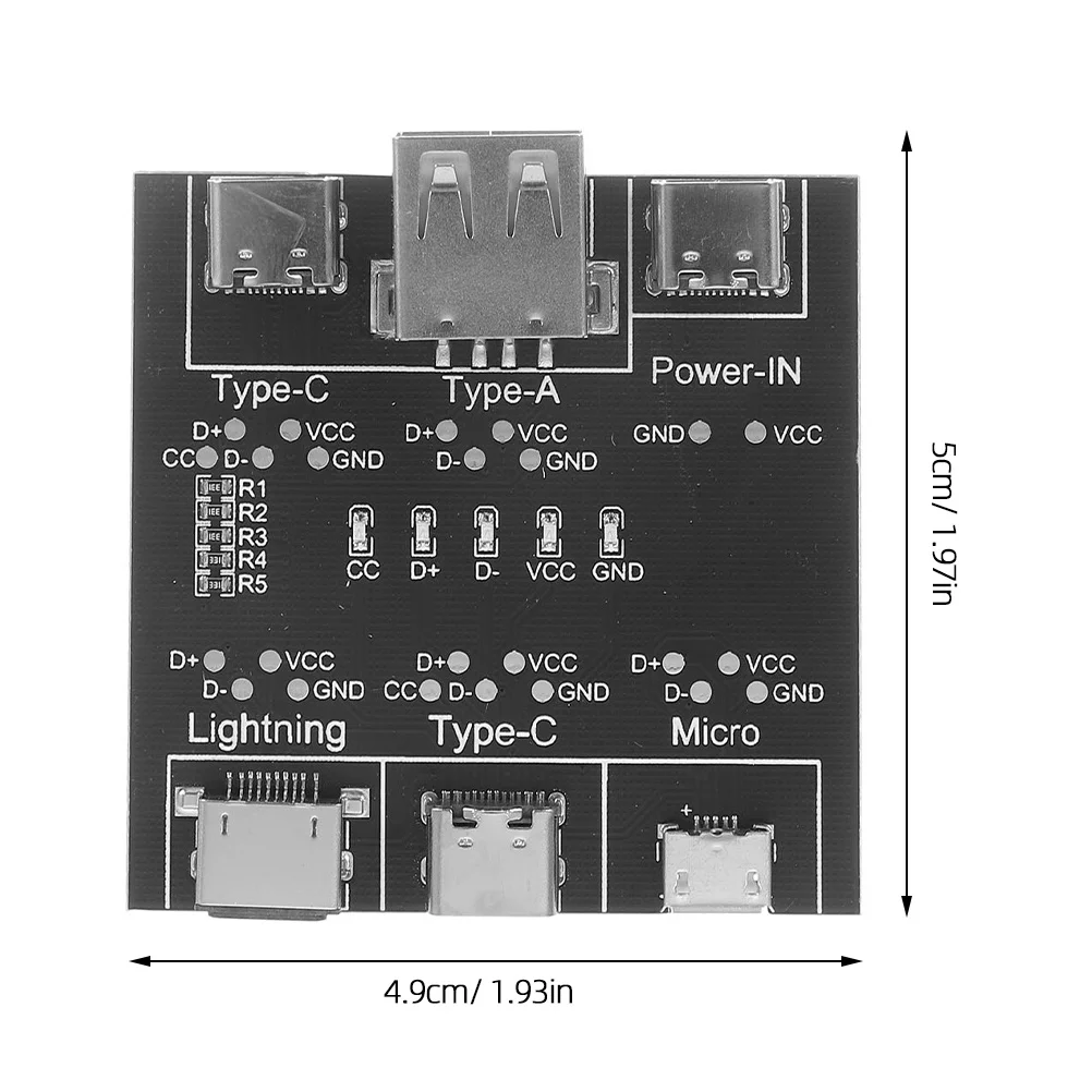 2Pcs USB Cable Testing Board Portable Fast Data Wire Tester USB C Cable Test Tool for Charging and Data USB-C Tester