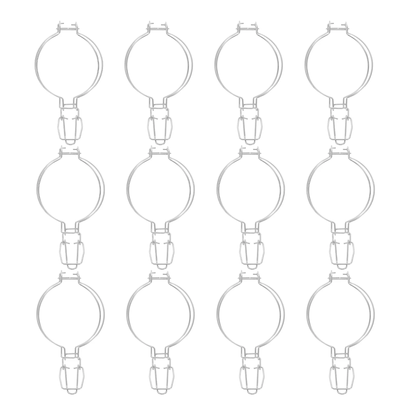 

12Pcs Stainless Steel Snap Clasps for Mason Jars Spring Buckle Lock Food Storage Glass Container Latch Clamp Metal Sealing Clip