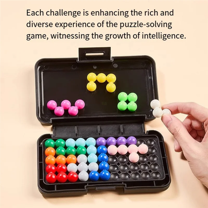 เกม CYGJ-Pearl Bead Pyramid IQ: แผ่นปริศนา 3 มิติ 200 ความท้าทายสําหรับการเพิ่มทักษะตรรกะของเด็ก