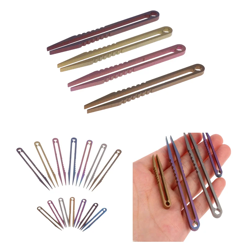 2Sizes TC4 Clip Cellular Titanium Tweezers Pick Up Clamping EDC Multipurpose Professional Maintenance Tool