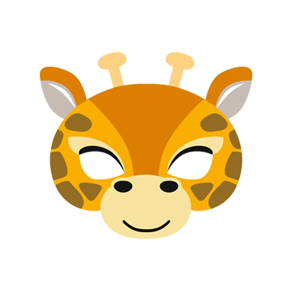 12 máscaras de animales de dibujos animados para niños, para juegos escolares, fiestas de cumpleaños, disfraz de cebra, jirafa, erizo, máscaras de animales