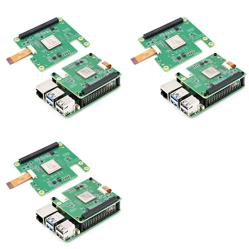 New Arrival Fashion 3X For Raspberry Pi 5 AI HAT+ Official-Original Hailo8l Pcie M.2 HAT+ 13Tops AI Board Kit For Raspberry Pi5