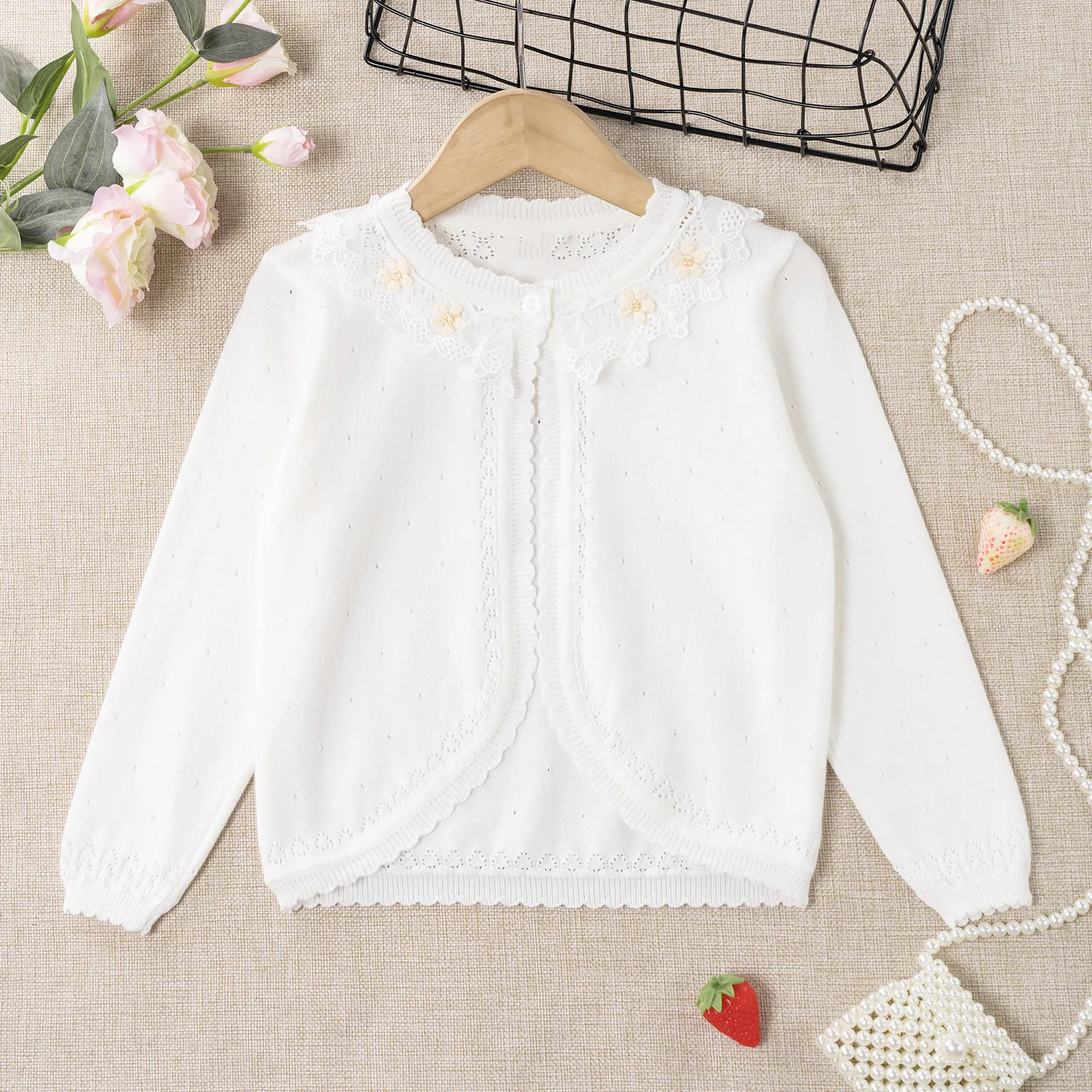 

Baby Girl Cadigan Long Sleeve Knit Bolero Shrug Short Cardigan Sweater Infant Cropped Shawl Cape Clothes Toddler Knit Shrug Coat