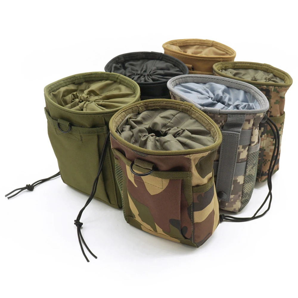 Outdoor Molle Drawstring Magazine Dump Pouch Regulowany pas użytkowy Fanny Hip Holster Bag Outdoor Ammo Storage Pack