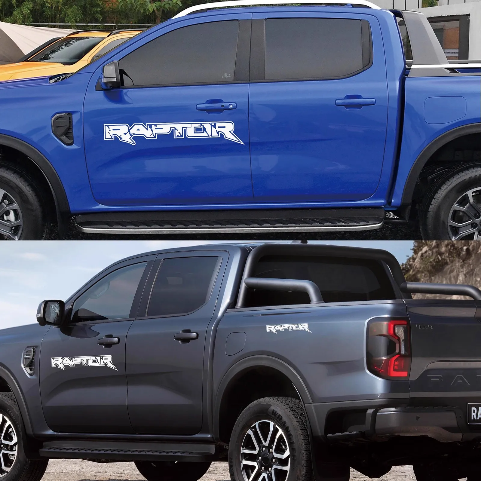 

2x Car Vinyl Sticker for Ranger RAPTOR Modified Decal Auto Front Engine Hood Pickup Bedside Rear Trunk Decoration Graphic
