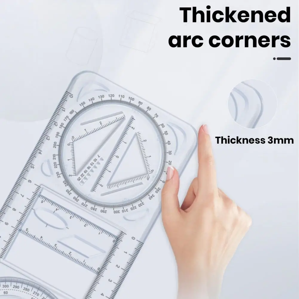 Movable Short Ruler Multi-functional Measuring Scale Versatile Geometric Ruler Scale Easy Sliding Stable Measuring for School