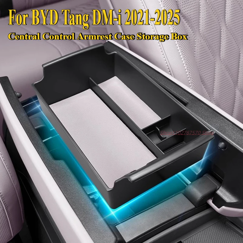 

For BYD Tang DM-i 2021-2025 Central Control Armrest Case Storage Box Organize Car Interior Styling Modification Accessories