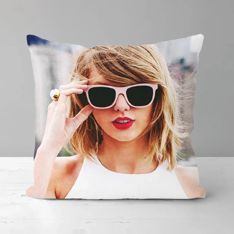 

T-Taylor Swift Ornamental Pillows for Living Room Pillow Covers Decorative Sofa Cushions Pillowcase Cushion Cover 45*45 Bed Home