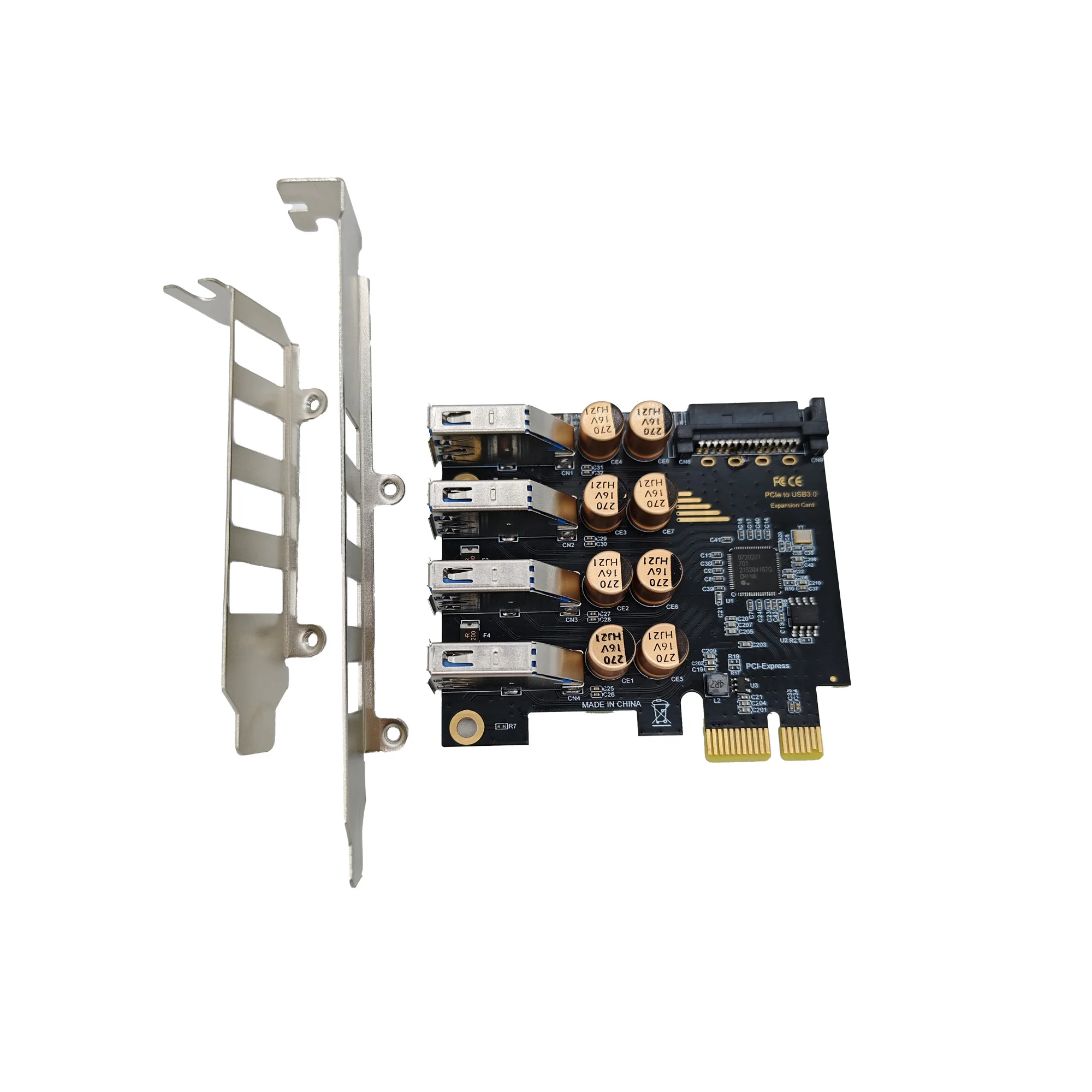 SATA power supply speed expansion card desktop computer to Type-C +USB-A3.0 to PCI-E graphics card connection