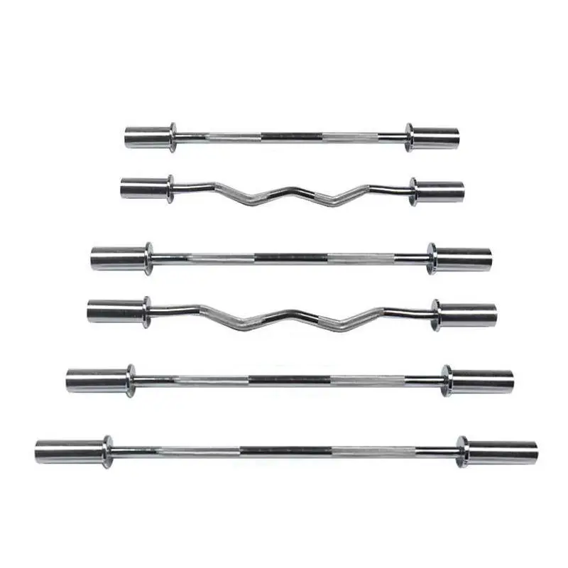 

Weightlifting Adjustable Aluminum Straight and Curved Barbell Bar for Men and Women 1.2m 1.5m