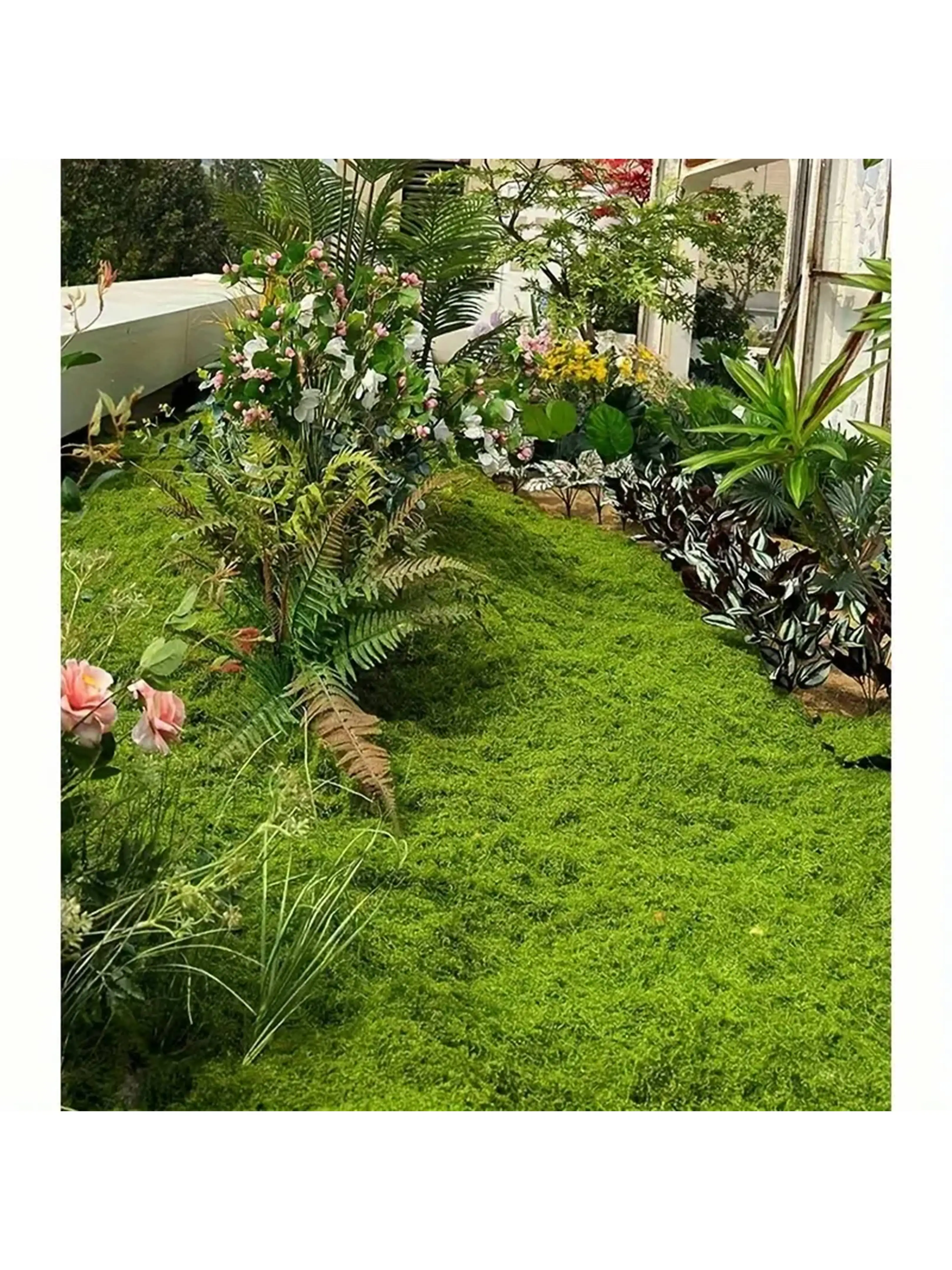 100 cm * 100 cm künstlicher Moos-Teppich, Aquascape, bionischer Rasen, künstliches Moos, Mikrolandschaftsgestaltung, Rasen, Bonsai, Topfpflanzen, Pflasterung – Detail 7