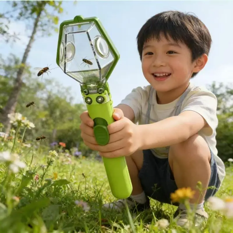 Loupe de visionnage pour enfants, boîte de visionnage pour attraper les insectes, jouet éducatif pour l'exploration de la nature en plein air, apprentissage scientifique