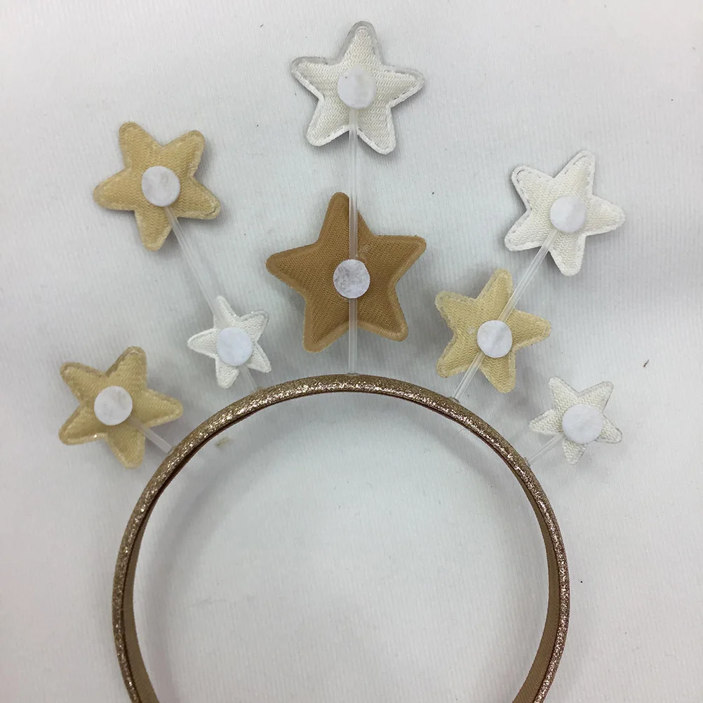 

2 Pcs 's Hair Accessories Party Supplies Pentagram Hoop Headband Metal Star