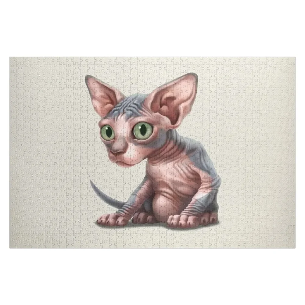 

Cat-a-clysm: Sphynx kitten - Classic Jigsaw Puzzle Wood Adults Personalized Puzzle