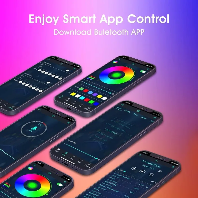 Imagem -06 - Rgb Cor Mudando Canto Lâmpada de Assoalho Dimmable Luz Humor Bluetooth App Controle Remoto Música Sync Led 398 645 Pcs