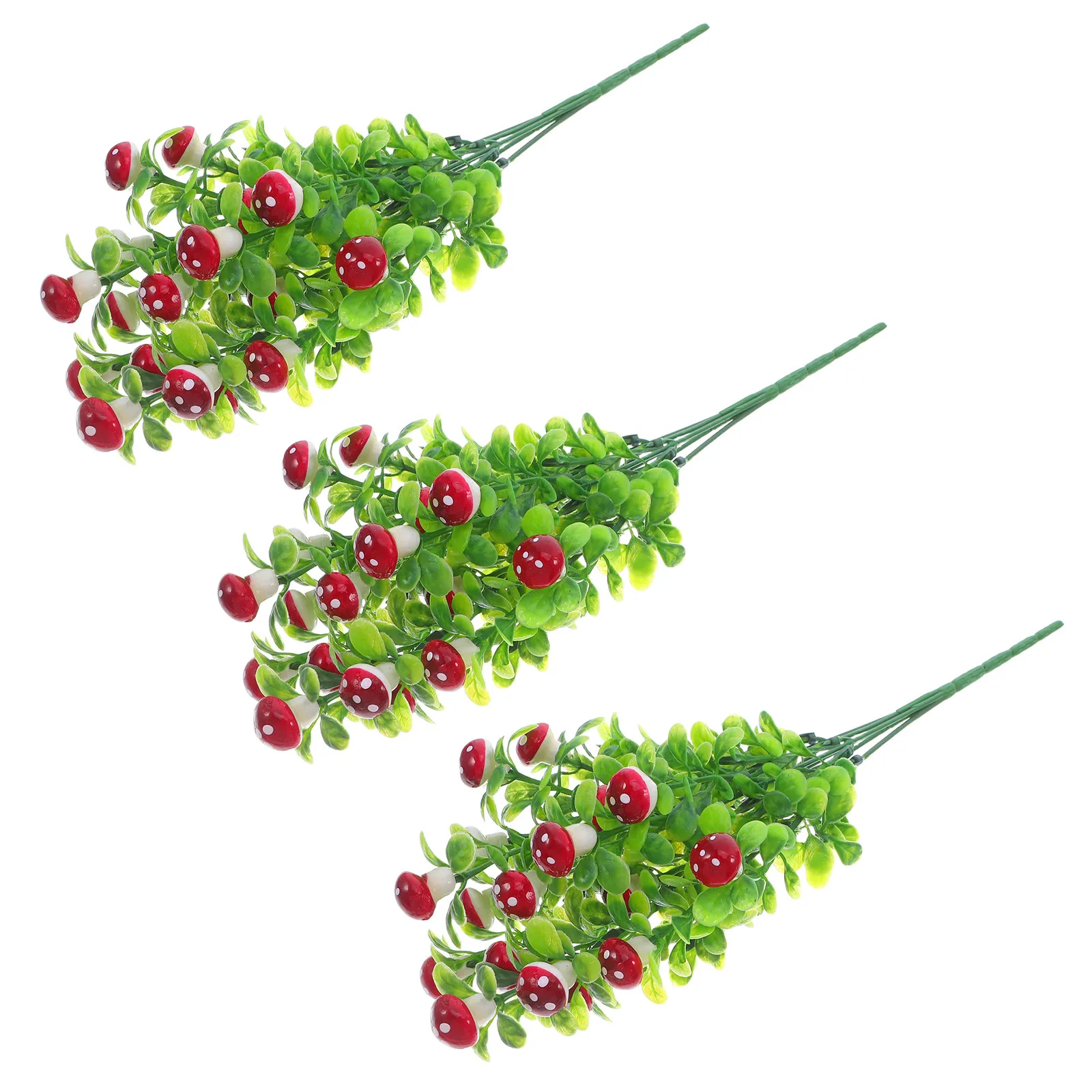 3Pcs Lifelike Faux Mushroom Plants Realistic Artificial Mushroom Stems for Floral Displays Table Centerpieces Living Room