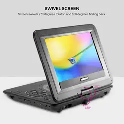 13 9 Inches Portable DVD Region free EVD USB Port 270 Degree Rotation Swivel Screen EVD Lecteur DVD
