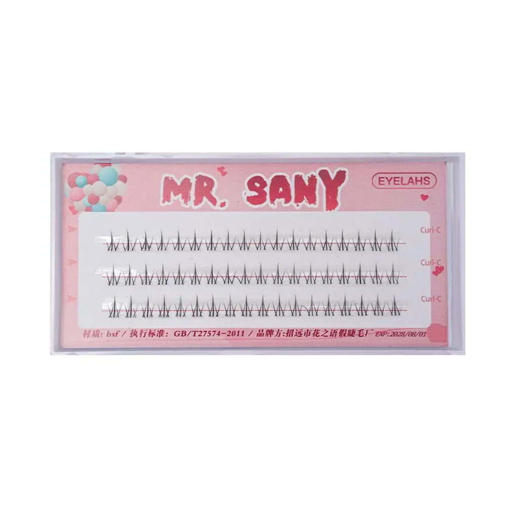 Lower Eyelash V-Shaped Clusters Bottom Eyelash Extension Supplies Classic Transparent Stem Eyelashes Natural Eyelashes W3I5