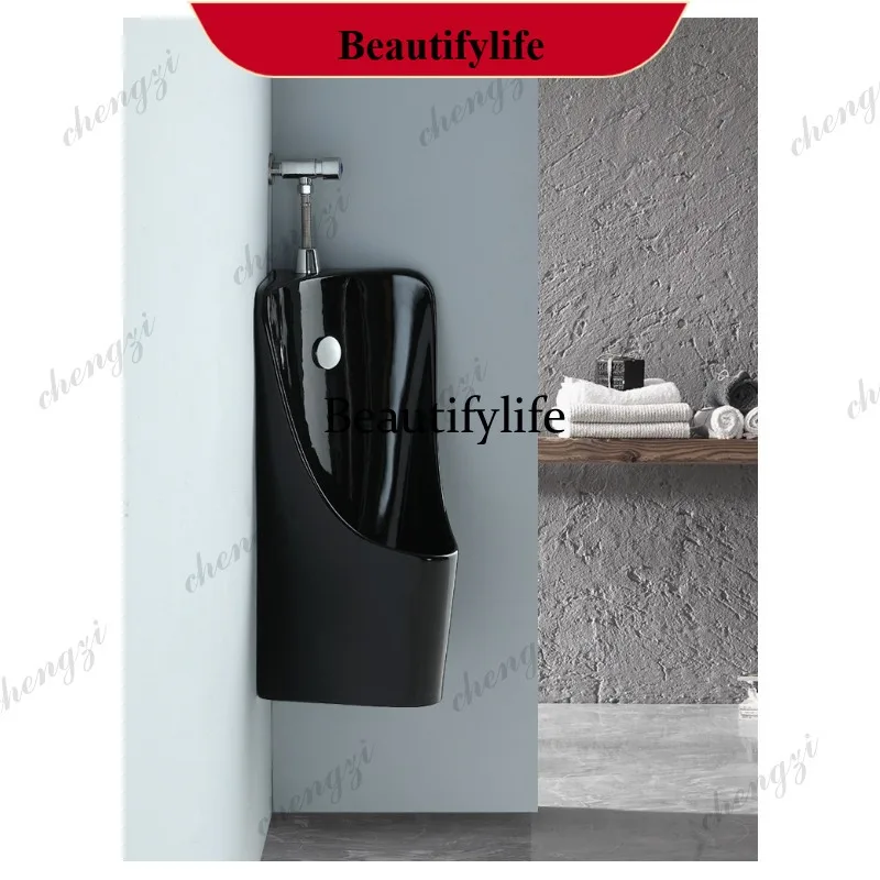 N178 Corner urinal Wall-mounted induction triangular ceramic urinal Household urinal Men's