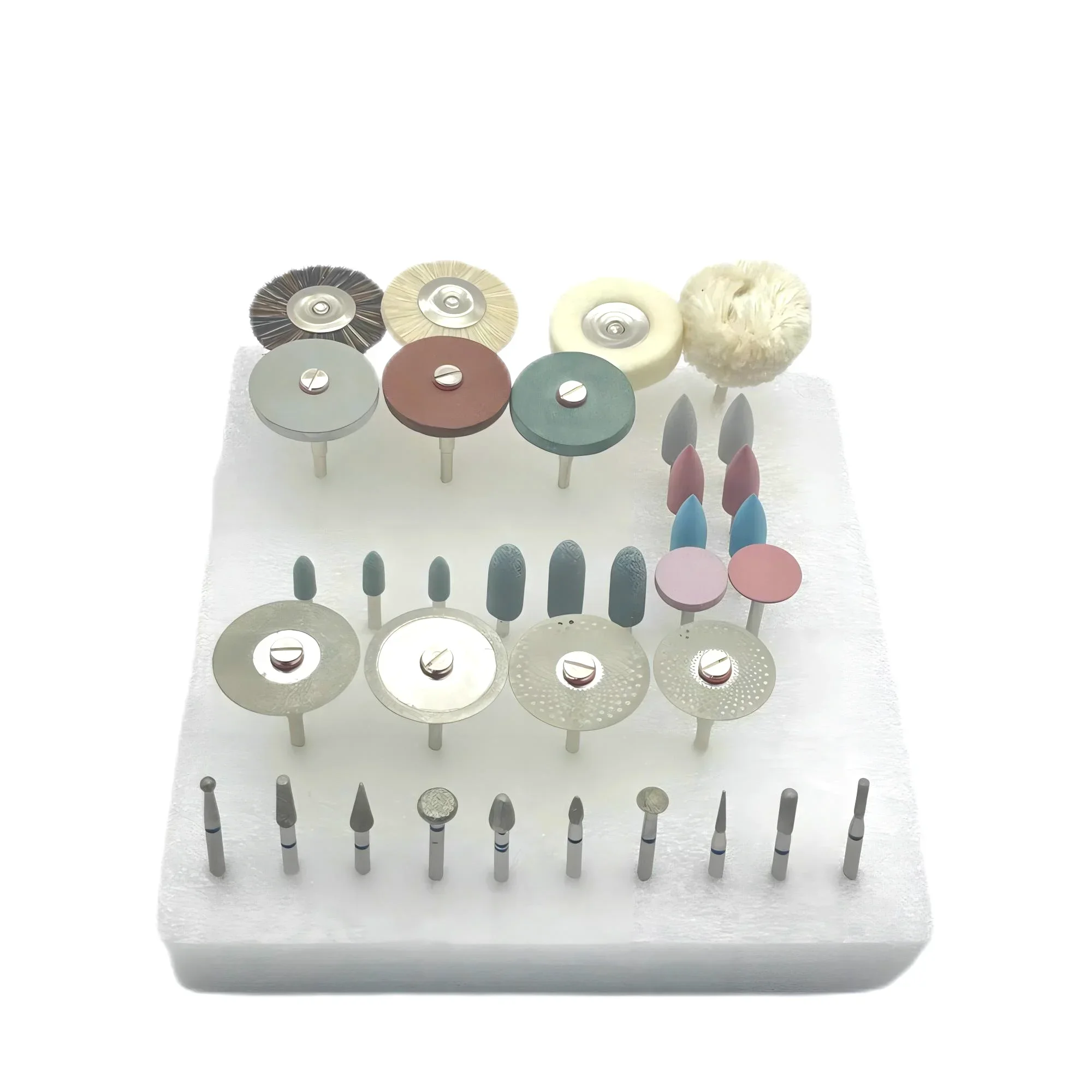 

35pcs/Set Dental HP Polishing Kit Ceramic/Porcelain Applied to Laborary DIY Hobbies Diamond Burs Brush Dentist Tool Kit