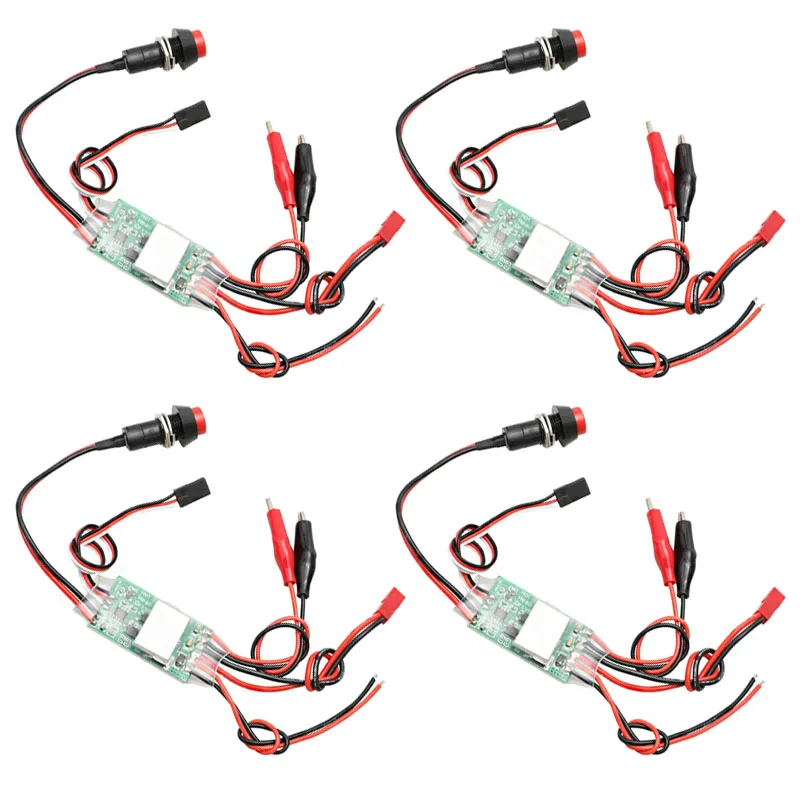 4PCS 4.5-20V Universal Glow Plug Igniter Driver Electronic Controller Support Remote Control Switch On for RC Methanol Car Model