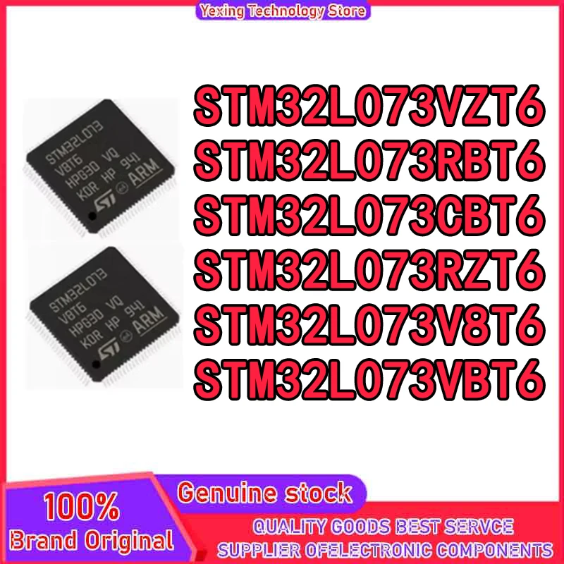 

STM32L073CBT6 STM32L073VZT6 STM32L073RZT6 STM32L073V8T6 STM32L073VBT6 STM32L073RBT6 LQFP64 Microcontroller Chip in stock