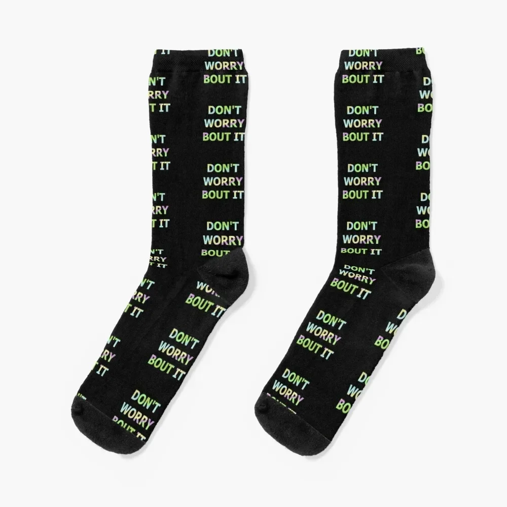 

DON'T WORRY BOUT IT Socks kawaii hiphop Rugby retro Designer Man Socks Women's