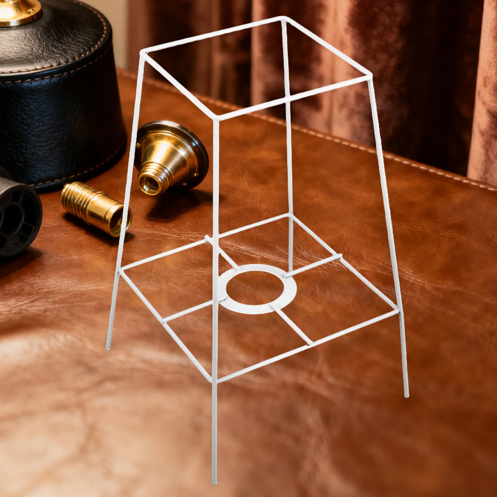 

Lampshade Frame Table Pendant Lights DIY Geometric Metal Lamp Shade Frame E27 Lamp Holder Bracket Wire Light Guard for DIY Lamps