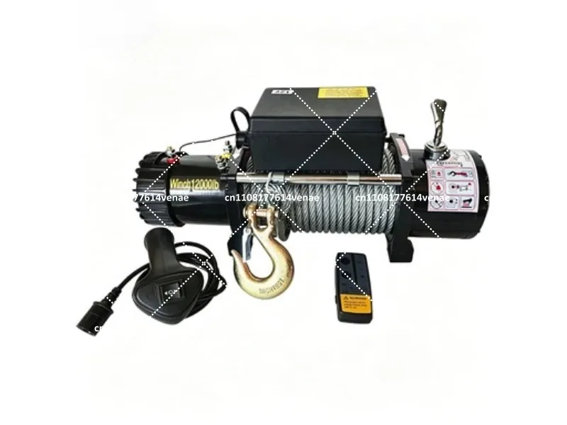 12V 24V 48V 12000 lb Steel Cable Winch for Off Road Truck Trailer Recovery