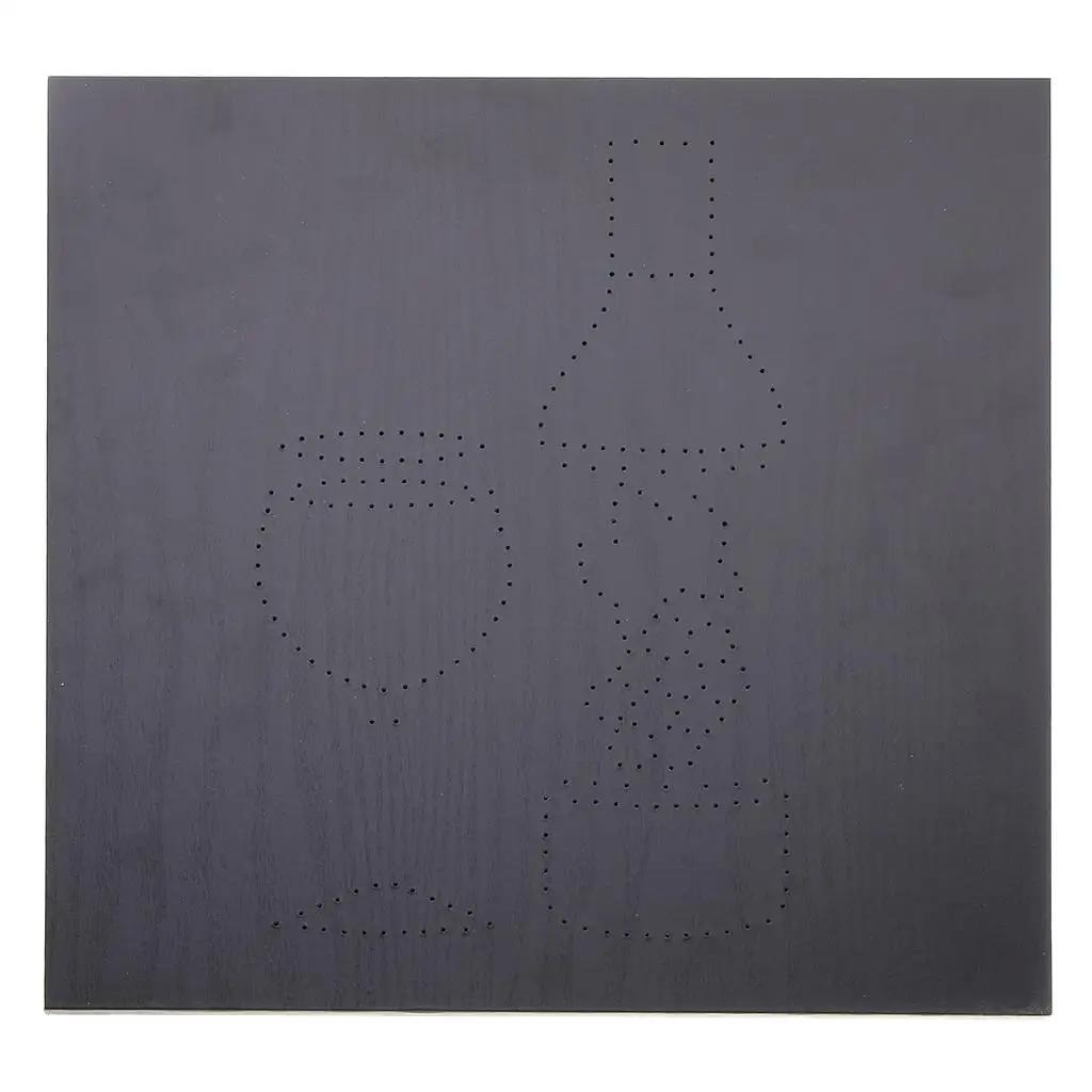 Craft Red Wine String Art Kit Wooden DIY Winding Painting Set Creativity Kit for Home Wall Decoration Beginners Adults