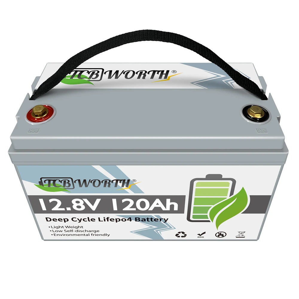 12v 120ah Lifepo4 Battery Lithium Iron Phosphate Battery Deep Cycle Rechargeable Battery With Bms For Off-grid Solar Energy