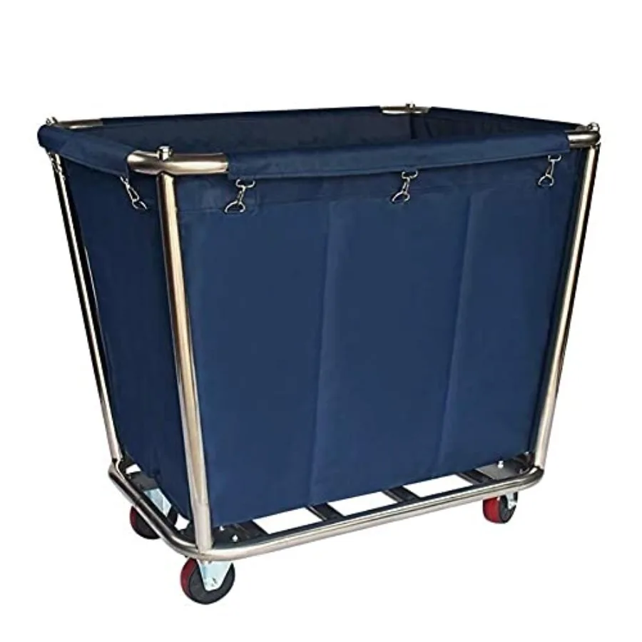 

Hand Trucks Laundry Utility Cartthick Rolling Laundry Trolley with Heavy Duty Wheels Clothes Hotel Cleaning Collection330 Lbs L