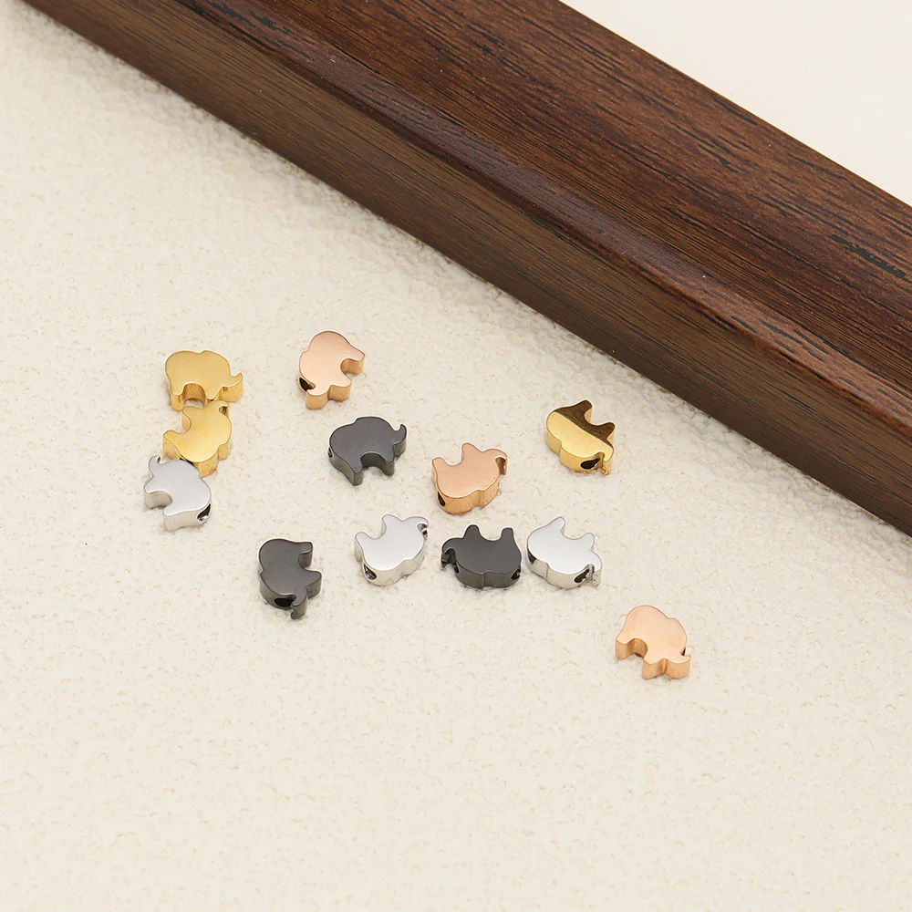 5 قطعة عالية الجودة الفولاذ المقاوم للصدأ البولندية الفيل الخرز خزر عازل ل سوار قلادة لوازم DIY بها بنفسك صنع المجوهرات بالجملة