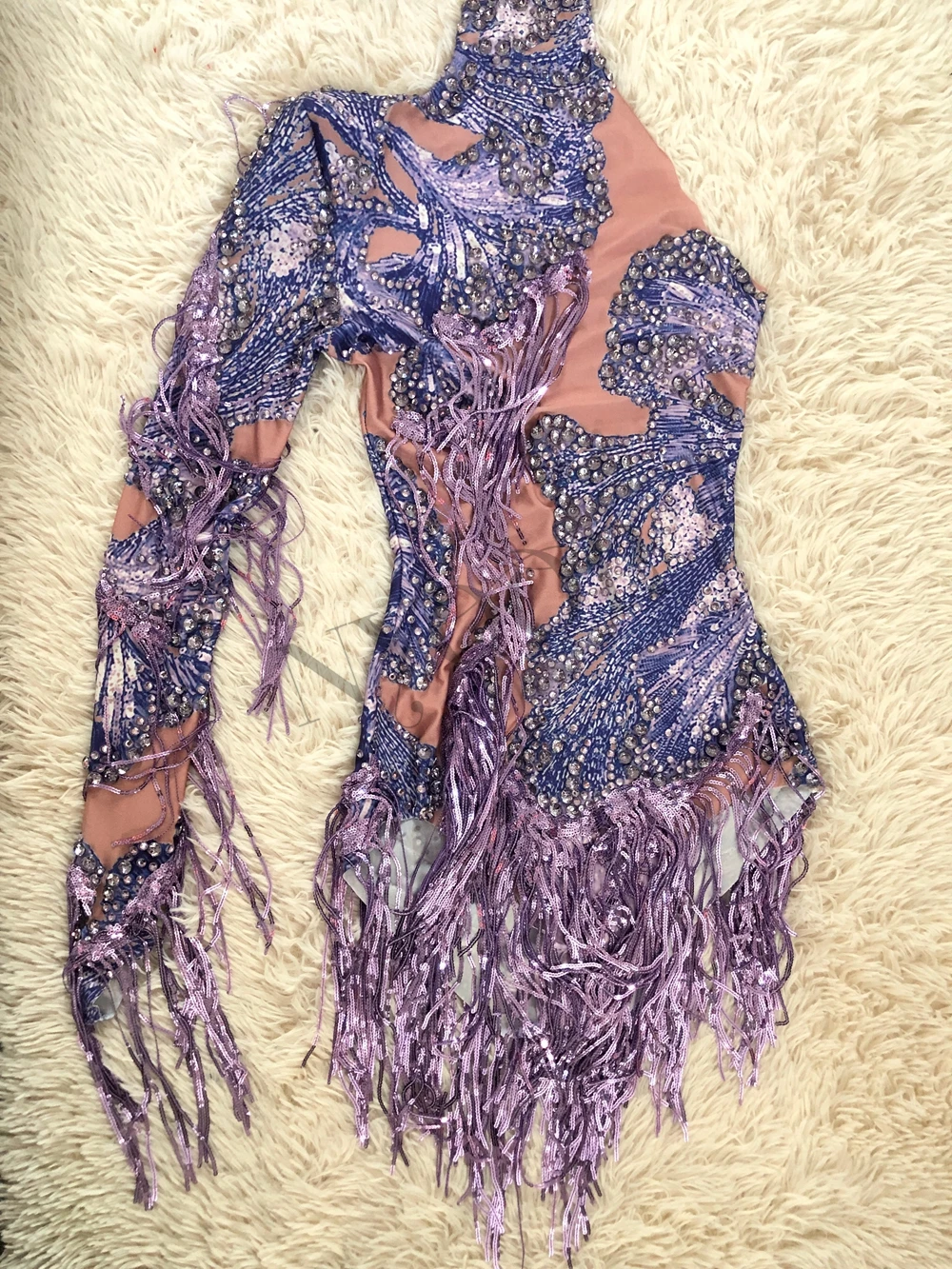 Body à manches simples pour femmes, strass scintillants, paillettes, chanteur, danseuse, vêtements de scène, Costume de danse, tenue de discothèque